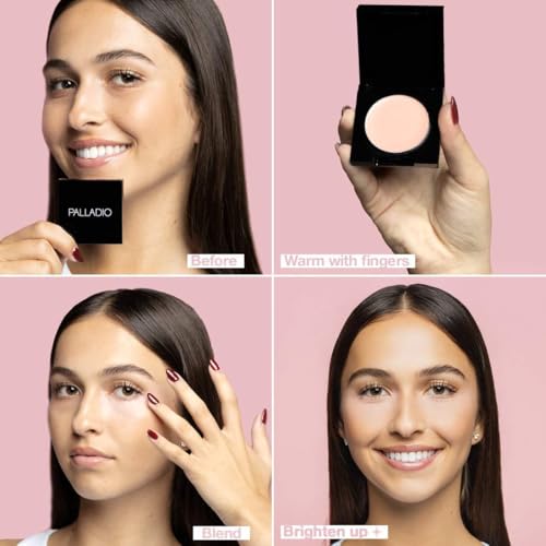 Palladio Under Eye Brightener with Caffeine & Peptides - Soft Pink