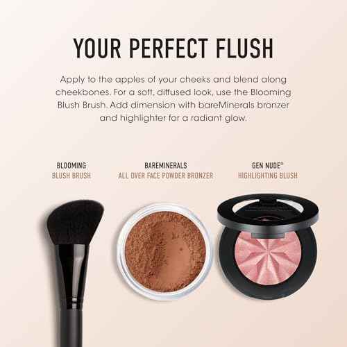 bareMinerals Loose Mineral Powder Blush, Buildable Coverage, Naturally Luminous Lightweight Vegan Blush Powder, Ideally for All Skin Types, Talc-Free, Cruelty-Free