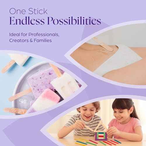 150 Wooden Wax Stick ? Applicator Sticks for Hair Removal ? Disposable Popsicle & Craft Sticks ? Professional Salon & Home Supplies ? For Hot Wax, Hard Wax, Stripless & Brazilian Treatments