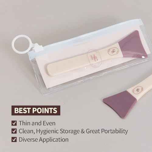 HEVEBLUE Soft Curve Spread Brush - Face Mask Applicator, Skincare Enhancer, Easy to Clean, Korean Skincare, Face Mask Brush, Mask Applicator Tool, Silicon Brush, JellyBrush, Mother's Day Gift