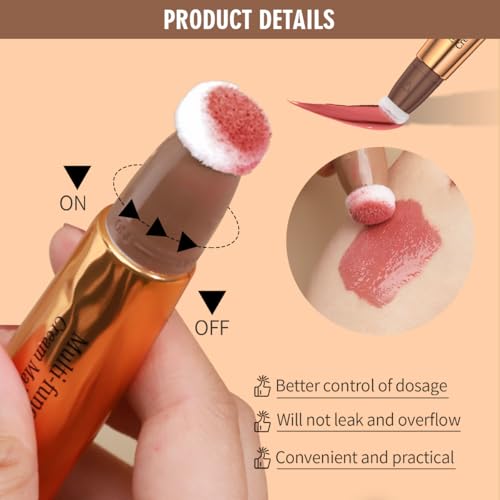 QIC Liquid Blush for Natural Matte Finish Multi-Use Blush Stick for Eyes Lips & Cheeks Nourishing & Long-Lasting (04 Coral)