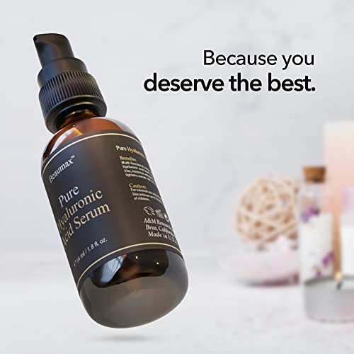 Pure Hyaluronic Acid Serum for Face ? Intense Hydrating Moisturizer with 1 Million Dalton Pharmaceutical Grade Hyaluronic Acid ? Anti Aging Hydration Serum for Dry & Sensitive Skin ? 1.8 fl oz (54 ml)