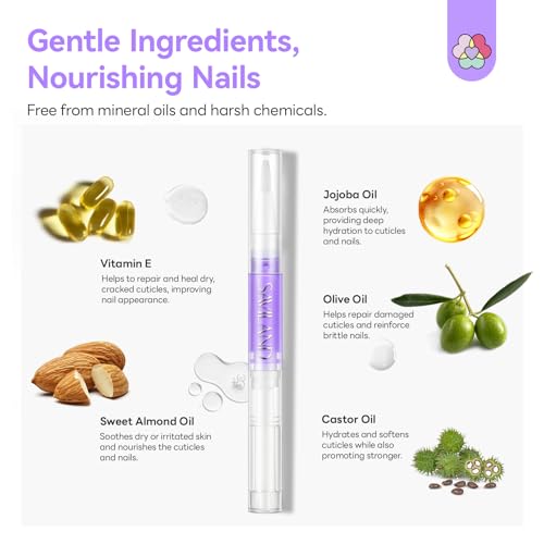 SAVILAND Natural Cuticle Oil Pen 18 PCS Vitamin E For Dry Damaged