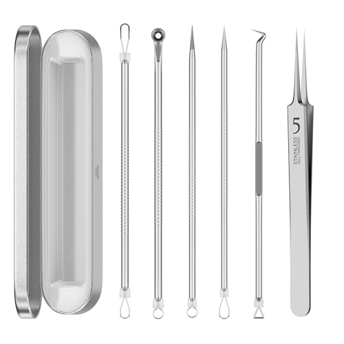 Blackhead Remover Tool Kit 6-Piece Stainless Steel Pimple Extractor