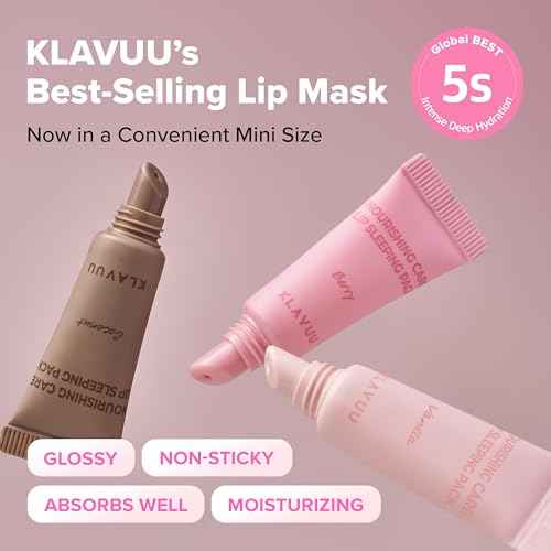 Klavuu Lip Mask Sleeping Pack Boostking Kit ? Overnight Deep Hydrating Korean Lip Balm Treatment for Very Dry, Chapped Lips | Lip Lightening & Plumping with Instant Hydration | Gentle Exfoliating