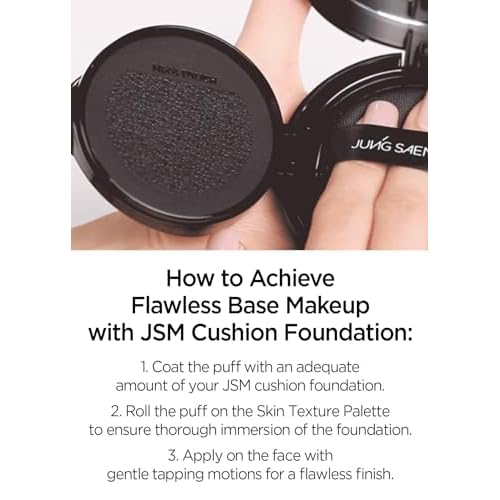 JUNG SAEM MOOL Cushion Puff | Natural Cover Puff for Smooth Fitting, Round Shape 2.1 Inch, Set (4pc)