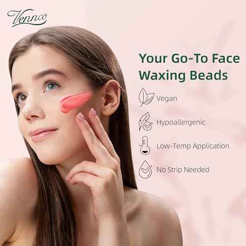 Hard Wax Beads, 1lb Wax Beans for hair removal with Cherry Blossom Extract, Ideal for Sensitive Skin, Perfect for Facial, Eyebrows, Arms, and Brazilian Area, Wax Refill for Home Use