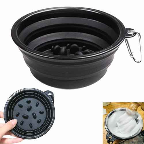 Shaving Bowl Foldable Shaving Soap Bowl for Shave Cream, Silicone Shaving Cup for Wet Shaving for Men Easy to Carry