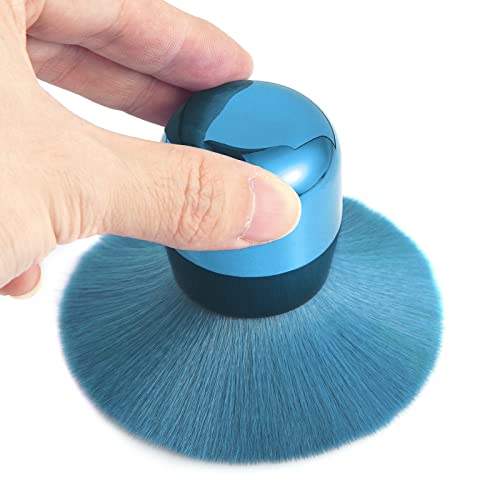 Vaincre Soft Nail Art Dust Powder Remover Brush for Acrylic & Makeup, Blue