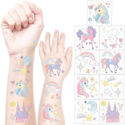 108pcs Unicorn Temporary Tattoos Party Favors
