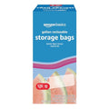 Amazon Basics Gallon Food Storage Bags 120 Count with Double Zipper Seal, Stand & Fill Base