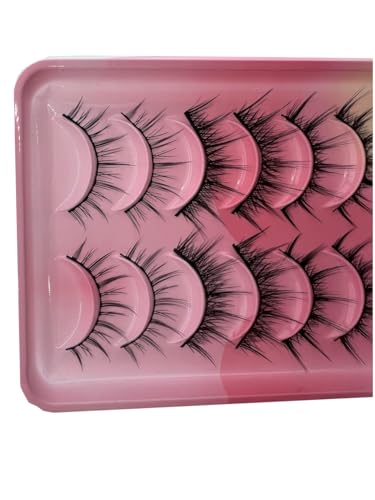 Charklik Wispy Mink Lashes - Natural Fluffy False Eyelashes 10 Pairs
