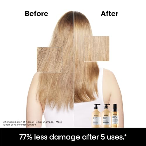 L'Oreal Professionnel Paris Absolut Repair Shampoo ? Nourishing Protein Shampoo For Dry, Damaged Hair, Repairs Damage and Provides Shine