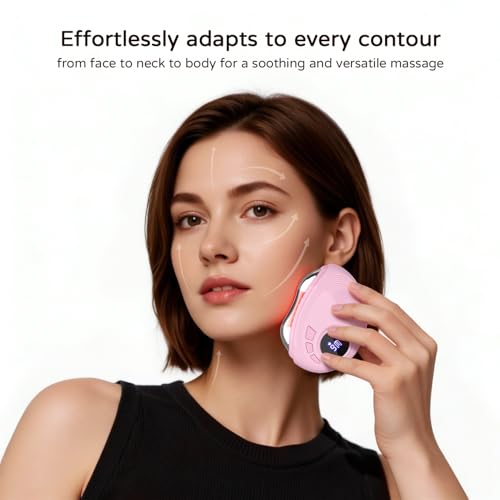 SHMHE Professional Red Light Gua Sha Massager for Face & Neck Skin Firming