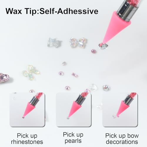 Rhinestone Picker Wax Pen Tool with Tweezers & Tips