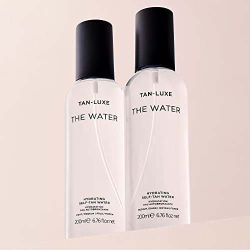 TAN-LUXE The Water - Light/Medium - The Water Hydrating Self Tanner Mist - Vitamin Infused, Hydrating Tanning Water Mist - Cruelty & Toxin Free Spray Tanner