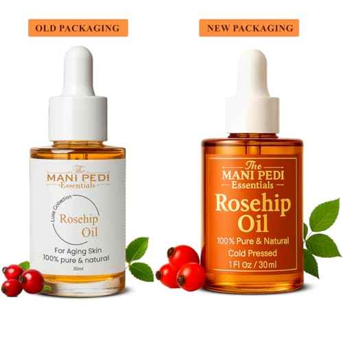 Rosehip Oil for Face. 100% Pure, Natural, Cold-Pressed & Organic. Natural wealth of vitamins that help nourish & hydrate your skin - 1 Fl Oz