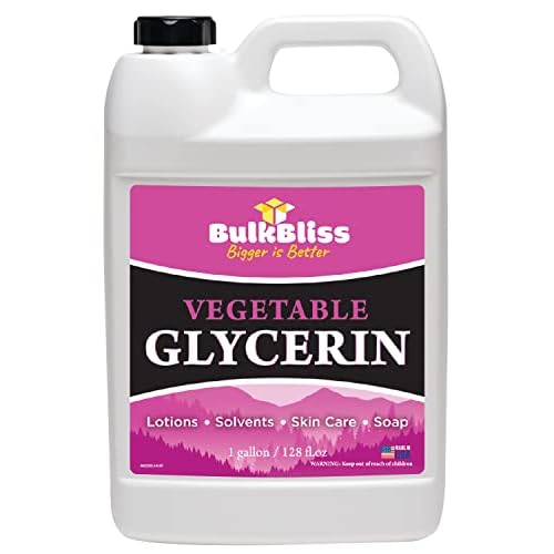 Vegetable Glycerine Food Grade, Non-GMO for Skin, Crafts - 1 Gallon Glycerin Liquid