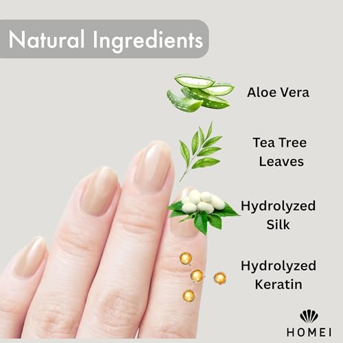 HoMei 5-in-1 Nail Gel Strengthener with Aloe Vera & Tea Tree Oil - Stone Beige