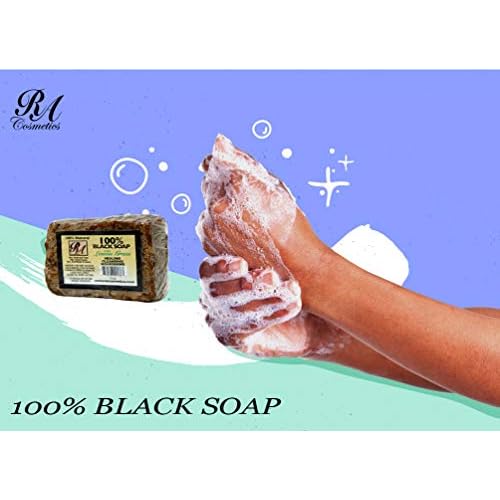 RA Cosmetics 100% Black Soap, Lemon Grass, 5 oz