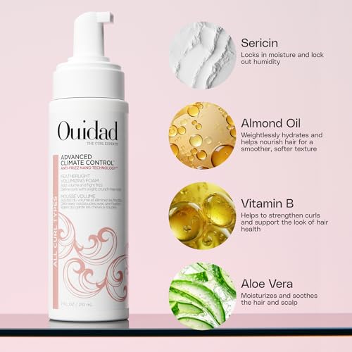 Ouidad Voluminous Curls 3-Piece Hair Styling Set: Foam, Jelly & Spray