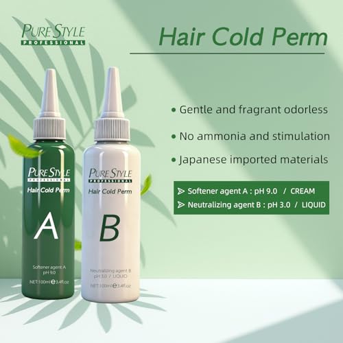 Gentle No-Heat Cold Wave Perm Cream Kit - Ammonia-Free DIY Perm, 200ml