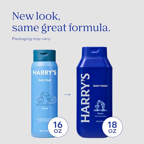 Harry's Men's Body Wash Shower Gel - Stone, 16 Fl Oz (Pack of 3)