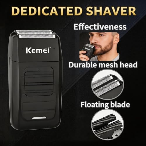 KEMEI Professional Men's Grooming Set - Hair Clippers & Beard Trimmer