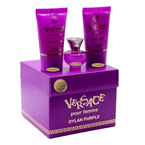 Versace Dylan Purple for Women 3-Piece Fragrance Set: EDP, Lotion & Gel