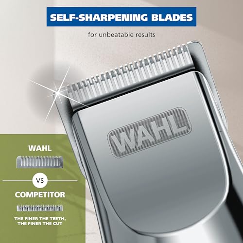 Wahl Groomsman Rechargeable Beard Trimmer kit for Mustaches, Nose Hair, and Light Detailing and Grooming with Bonus Wet/Dry Battery Nose Trimmer ? Model 5622v