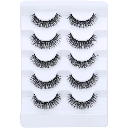 5 Pairs D Curl Eyelashes with 18 Self-Adhesive Strips