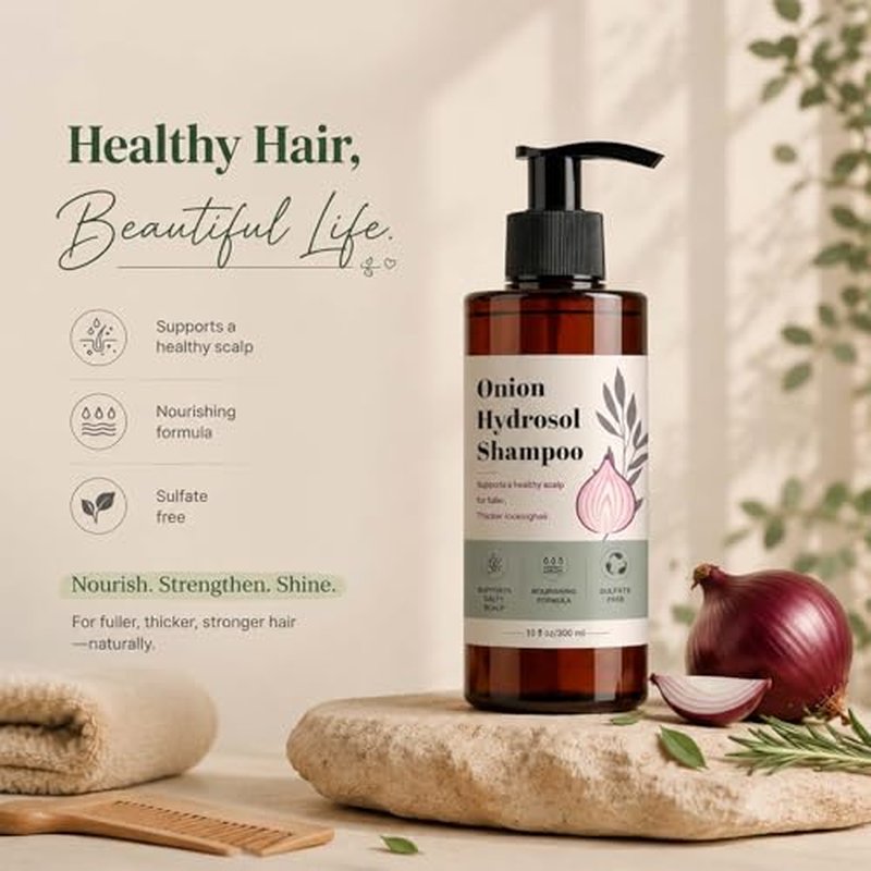 Onion Hydrosol Shampoo with Rosemary & Biotin for Thicker Hair