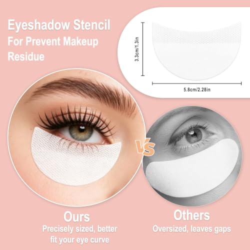 Boko 250Pcs Eyeshadow Shields – Half-Moon Eye Stencils