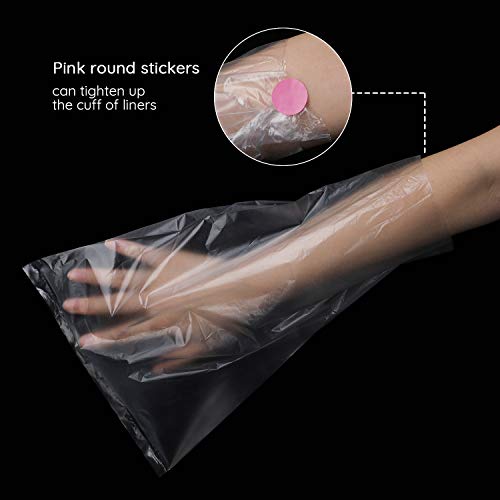 Segbeauty Paraffin Wax Bags for Hands & Feet, 100 Counts Plastic Paraffin Wax Liners, Disposable thera-py Wax Refill Sock Glove Paraffin Bath Mitt Cover for Wax treat-ment Paraffin Wax Machine