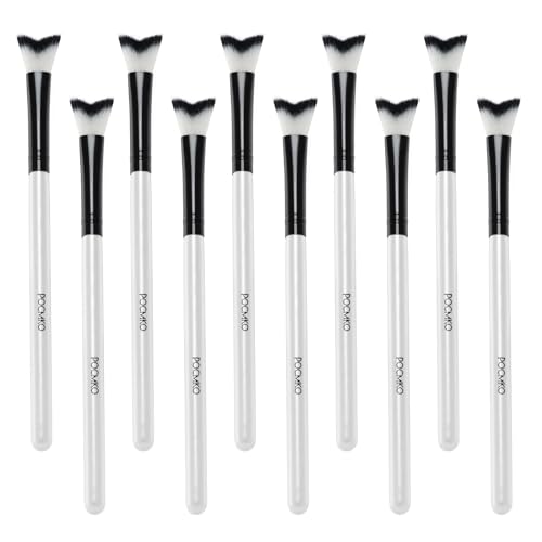10 PCS Curved Eyelash Cleaning Brushes - Soft Lash Shampoo Brushes