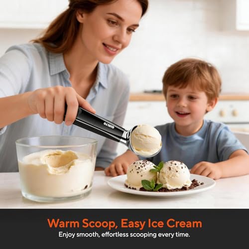 Rechargeable Heated Ice Cream Scoop with LED Display - 3 Warming Modes