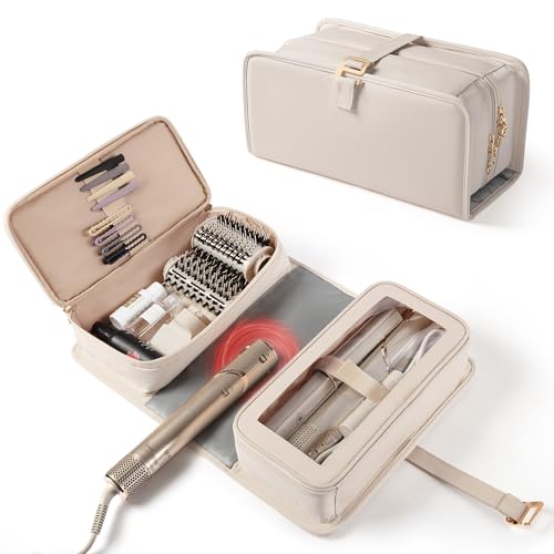 Hair Tool Travel Bag with Heat Resistant Mat & Organizer