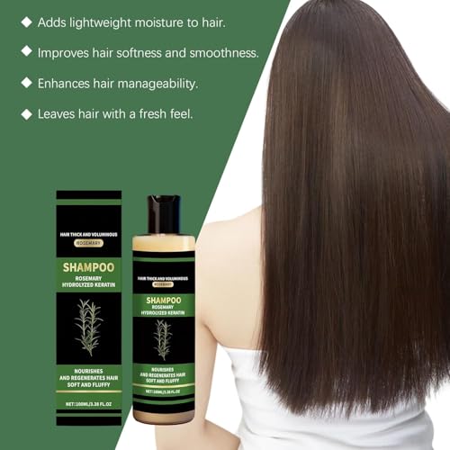 Rosemary Hair Growth Shampoo for Men & Women - Nourishing & Strengthening, 3.4oz
