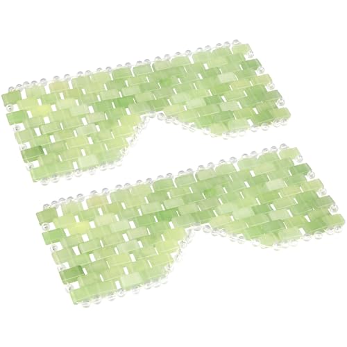 Jade Eye Mask 2pcs - Cooling & Heating Therapy for Wrinkles & Puffiness