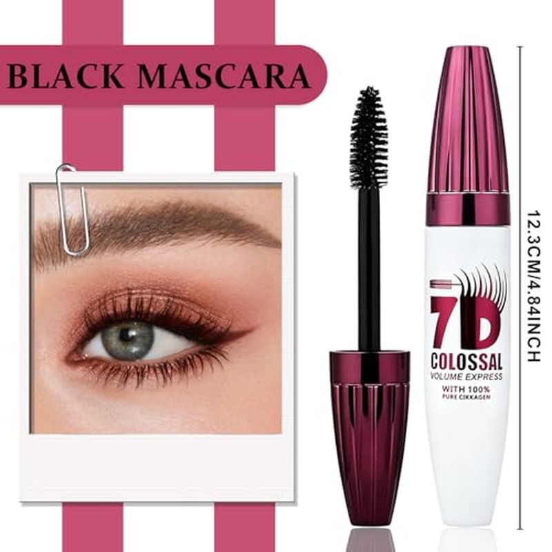 7D Waterproof Mascara 3 Pack - Long Lasting Volume & Curl