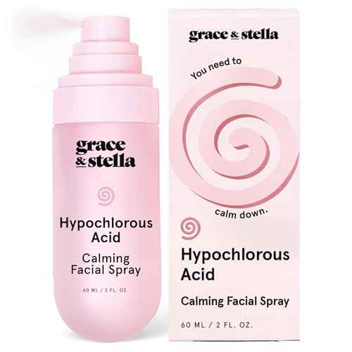 grace & stella Hypochlorous Acid Spray for Face - Body Acne Spray - Gentle Face Mist to Calm Redness & Flare-Ups Back Acne - Soothing Facial Mist for Sensitive Skin - Travel Size (60 ml/2 fl oz)