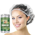 Aquior Disposable Shower Caps 100 Pack - Waterproof Hair Treatment