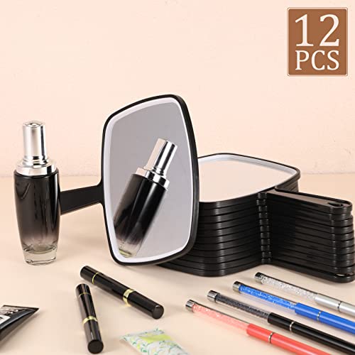 Geetery 12 Pack Hand Mirrors with Handles - Wall Mount Makeup Mirror