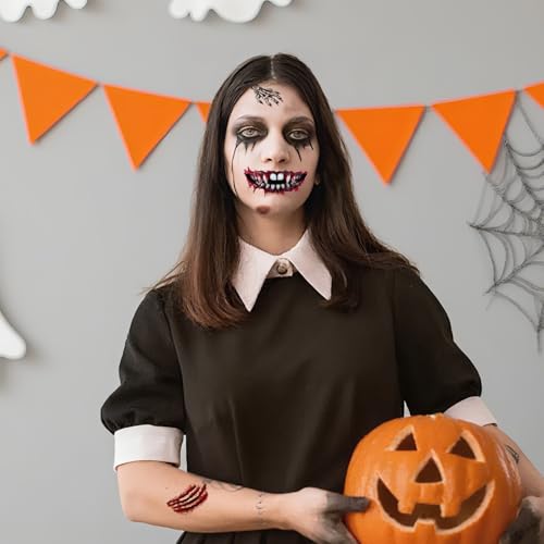 Halloween Temporary Tattoos 40 Sheets Clown Face Scars