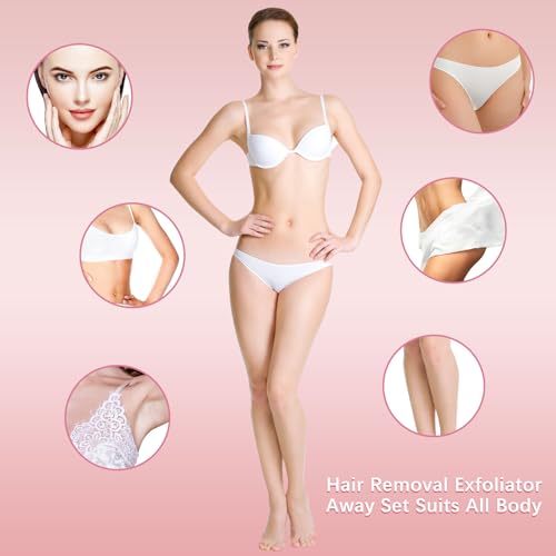 Facial Hair Removal Kit with 62 Pads & Buffing Tools for Women