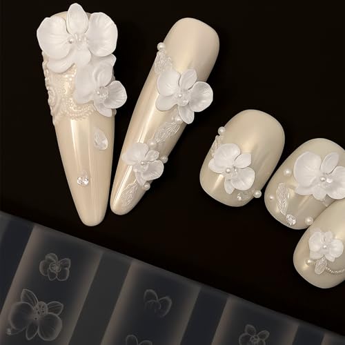 3Pcs Flower Nail Art Silicone Molds - 3D Floral Designs Kit