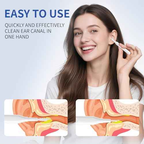 2025 Ear Wax Removal Tool, Multifunctional Spiral Ear Cleaner, Q Grips Earwax Cleaning Tool with 9 Replacement Tips, Washable Ear Wax Removal Kit for Deep Cleaning Ear Picks
