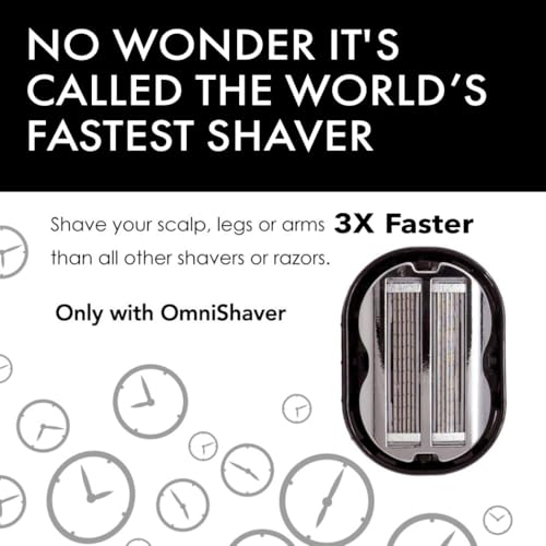 Premium Omnishaver Replacement Cartridge Refill Kit with Blade Removal Tool - Self Cleaning & Self-Stropping Shaving Razors for Men & Women - Safe & Smooth Mens Razors Blades Refills - 4 Cartridges