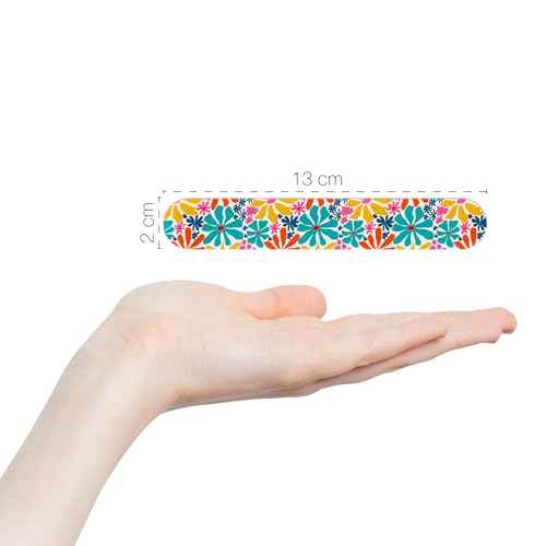 Nail Files - Professional Medium Emery Boards 6 Dual-Sided Medium, Fine Grit for Natural/Acrylics - Nail Shapers to Smooth/Refine Nails (Pack of 1)