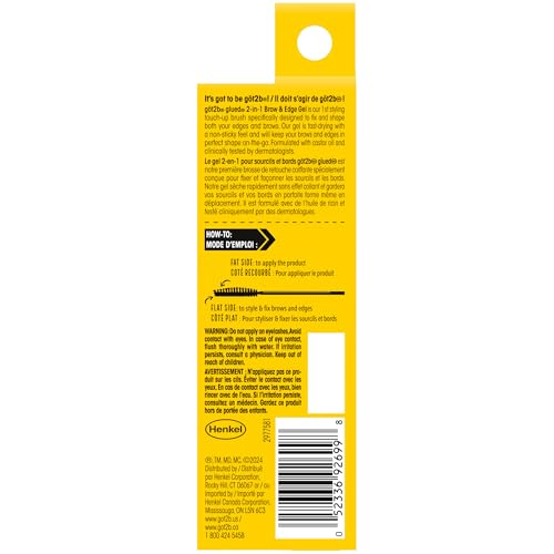 Got2b Glued 2-in-1 Brow & Edge Gel - Strong Hold, Clear